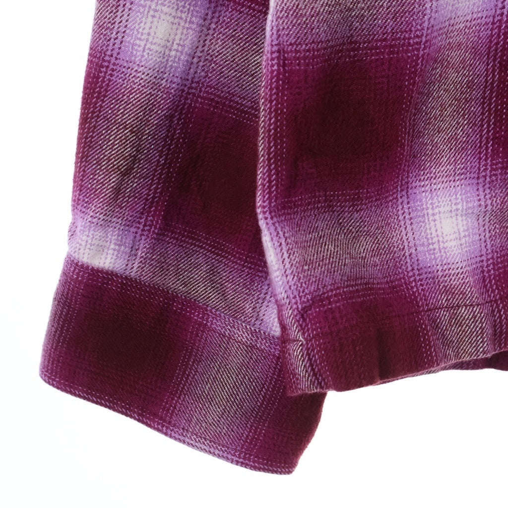 SUPREME(シュプリーム) 22AW Shadow Plaid Zip Up Shirt シャドー プレイド ジップアップ シャツジャケット レッド