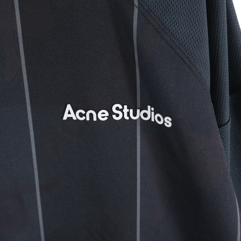 Acne Studios(アクネ ストゥディオズ) ×Kappa Logo Long Sleeve T-shirt カッパ ロゴデザイン カットソー 長袖ゲームシャツ ブラック SP-UX-SWEA000015