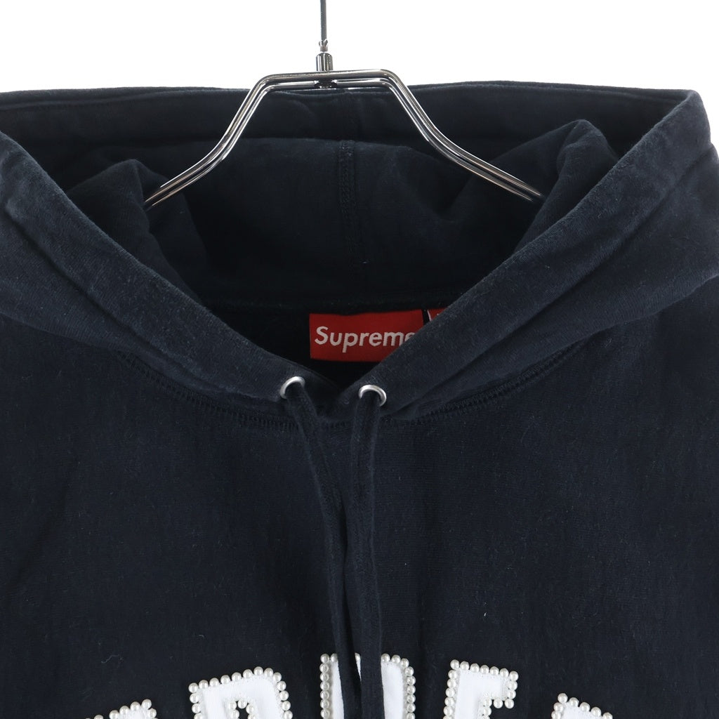 SUPREME(シュプリーム) 21AW Pearl Logo Hooded Sweatshirt パールロゴデザイン フーデッド スウェット パーカー ブラック