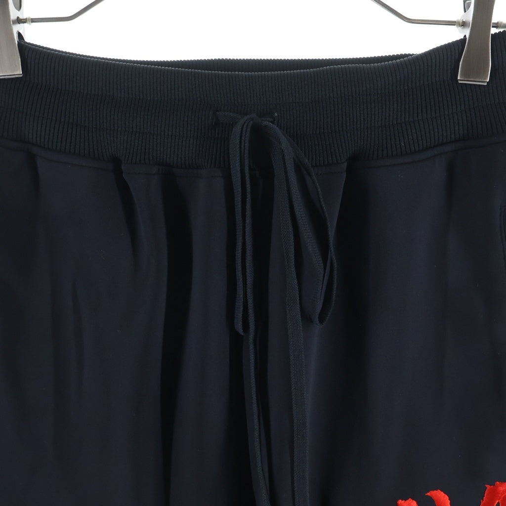 cvtvlist(カタリスト) 3D LOGO PANTS エンブロイダリーデザイン スナップボタン ドローストリング スウェット パンツ ブラック 2101010404