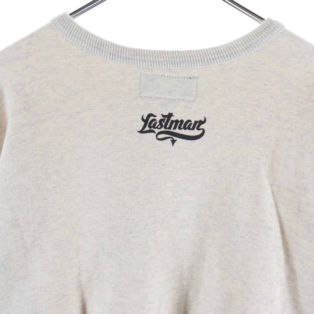 LASTMAN(ラストマン) PRINTED CREW NECK EASY RIDER プリント クルーネック イージー ライダー ロゴデザイン スウェット トレーナー グレー 252LM-CT15