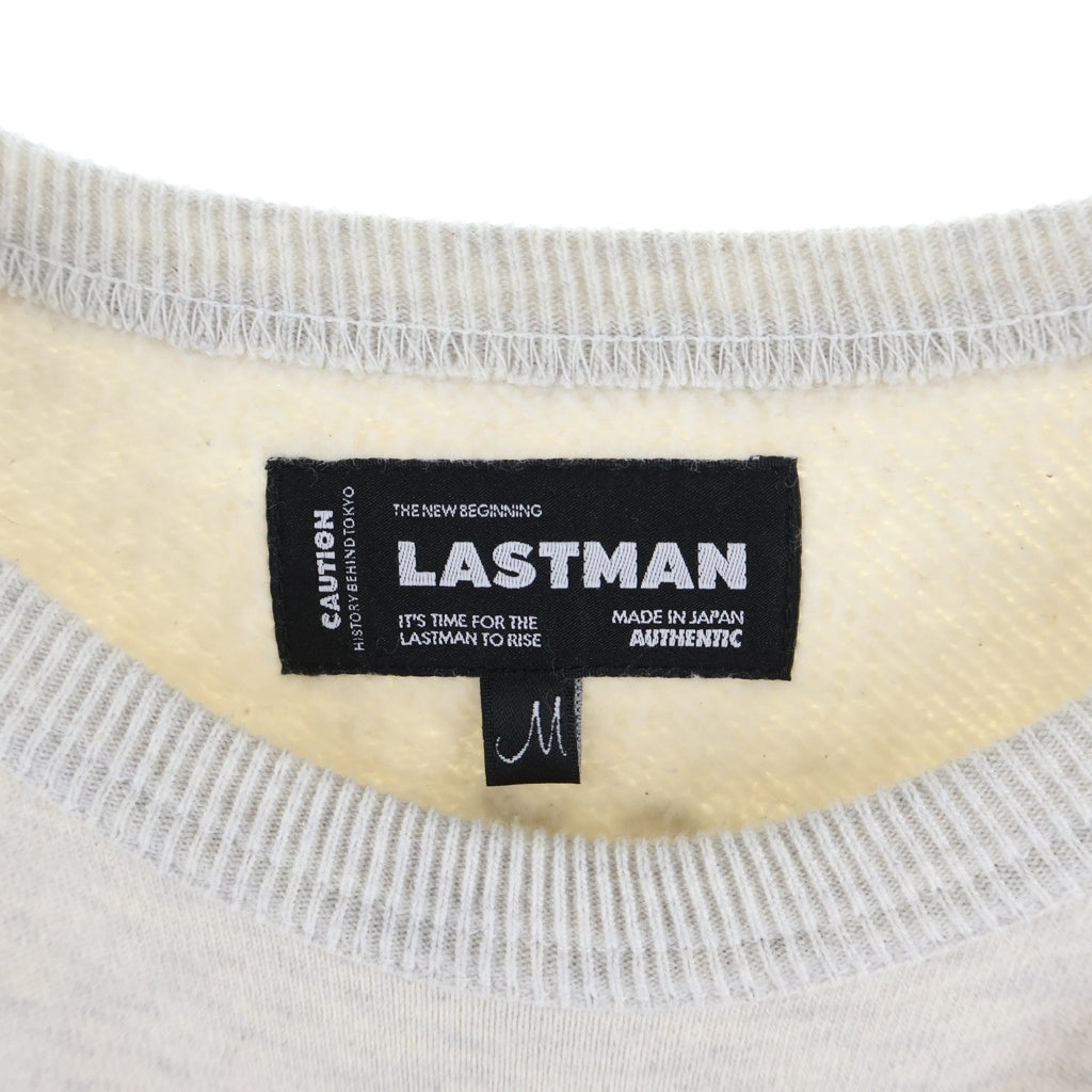 LASTMAN(ラストマン) PRINTED CREW NECK EASY RIDER プリント クルーネック イージー ライダー ロゴデザイン スウェット トレーナー グレー 252LM-CT15