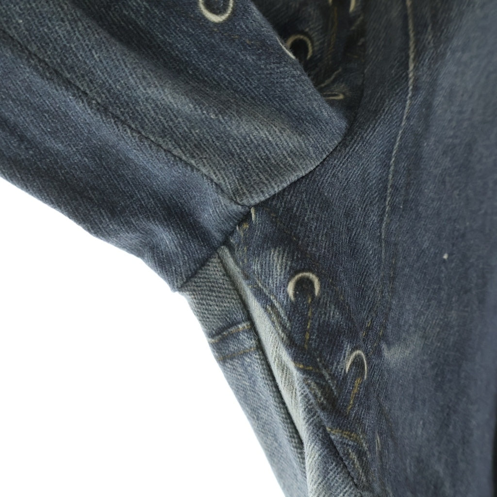Acne Studios(アクネ ストゥディオズ) コットンブレンド デニム転写デザイン ミニドレス インディゴ レディース FN-WN-DRES001124