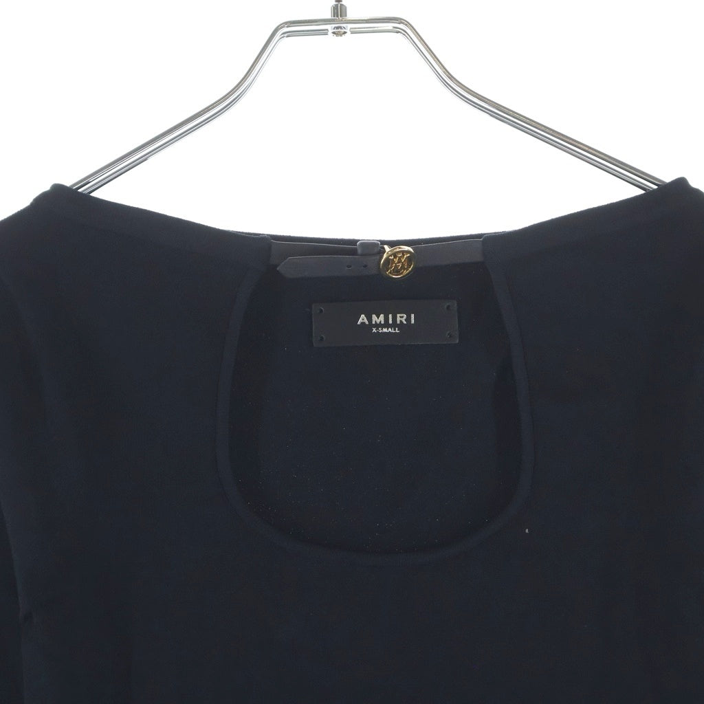 AMIRI(アミリ) LONG SLEEVE KEYHOLE TOP キーホールデザイン ロングスリーブ トップス レディース ブラック