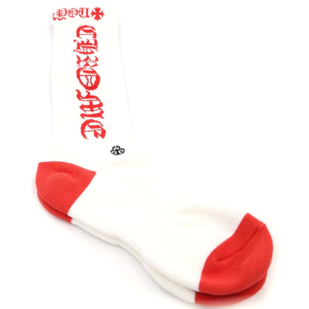 CHROME HEARTS(クロムハーツ) CH SOCKS シーエイチ ロゴデザイン ソックス 靴下 レッド