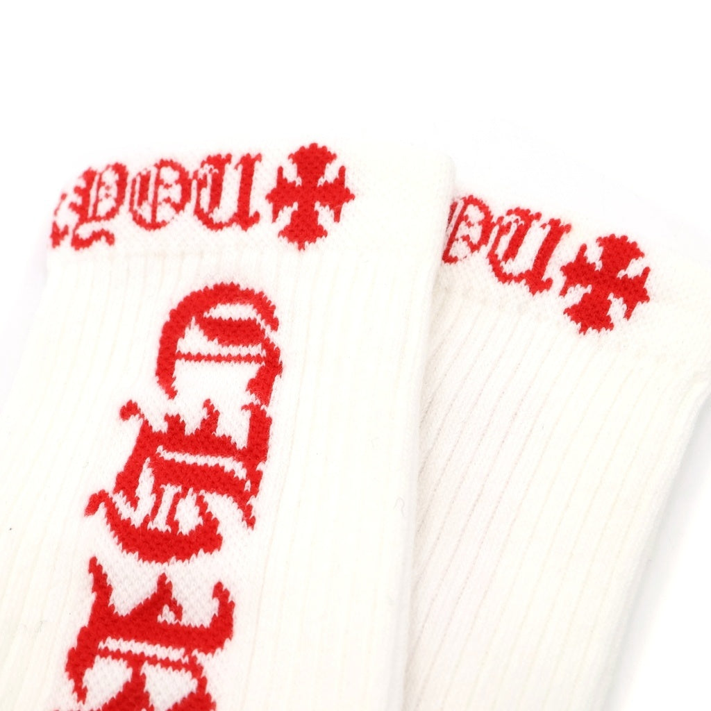 CHROME HEARTS(クロムハーツ) CH SOCKS シーエイチ ロゴデザイン ソックス 靴下 レッド