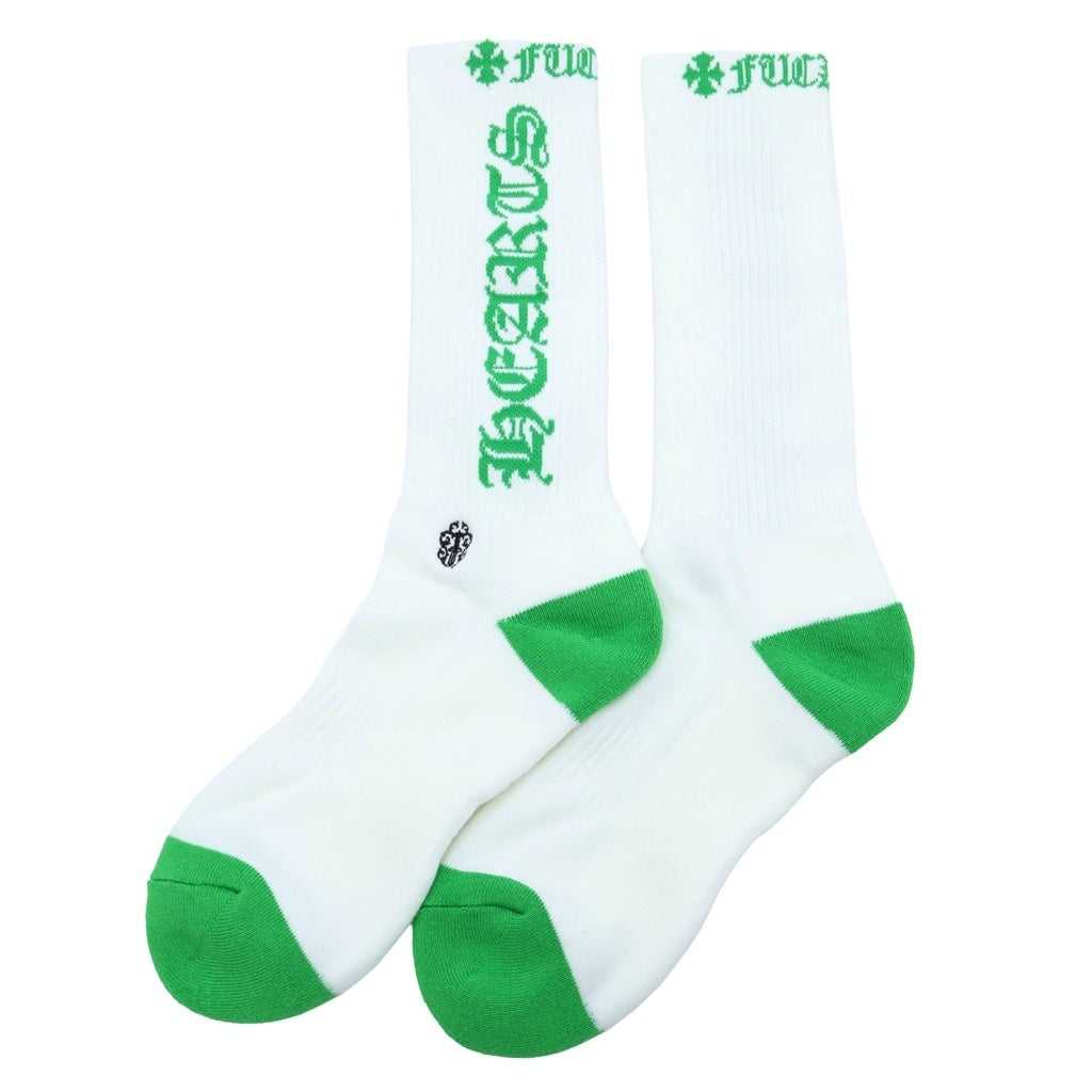 CHROME HEARTS(クロムハーツ) CH SOCKS シーエイチ ロゴデザイン ソックス 靴下 グリーン
