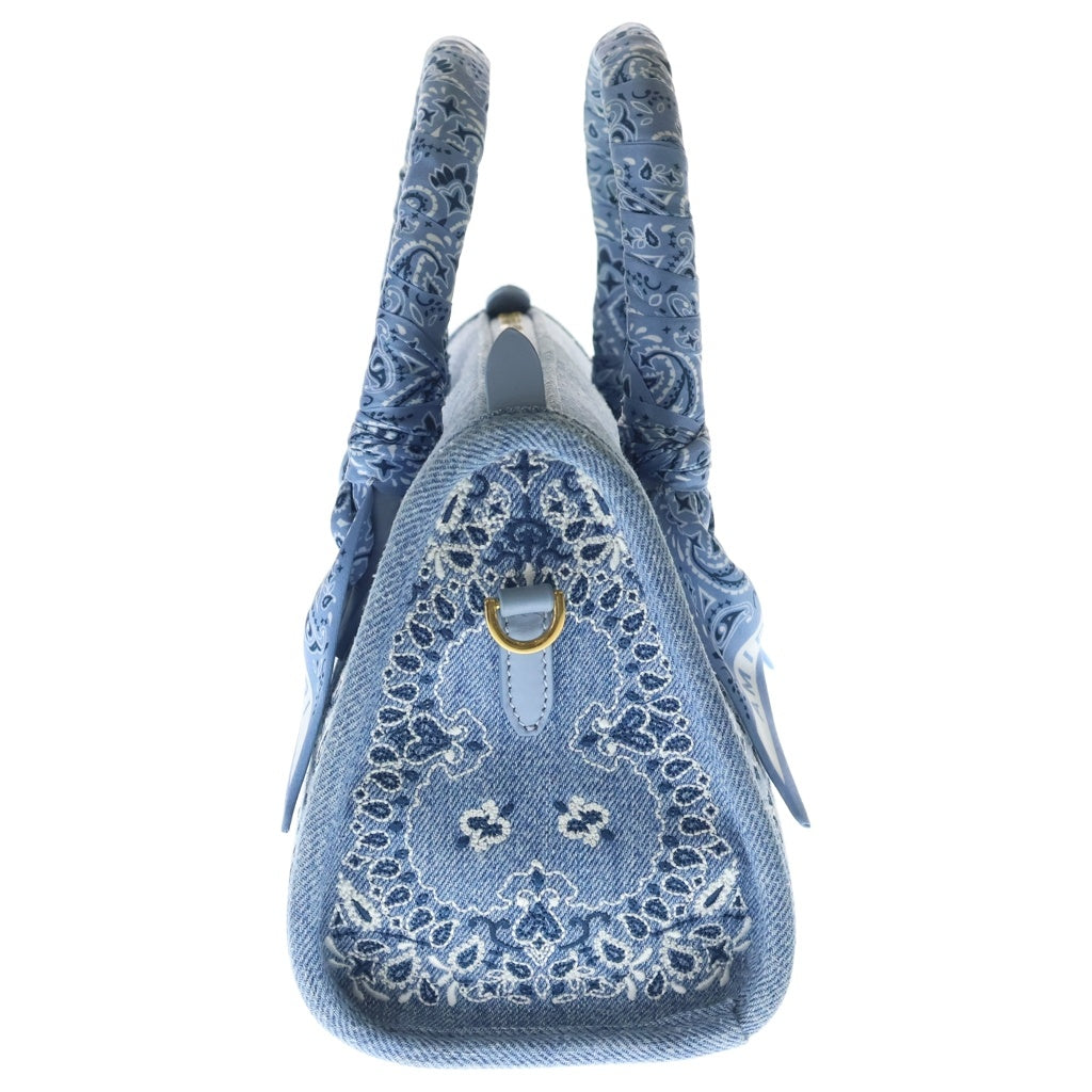AMIRI(アミリ) BANDANA MICRO TRANGEL BAG バンダナ柄 マイクロ トランジェル ハンドバック ショルダーバッグ ブルー