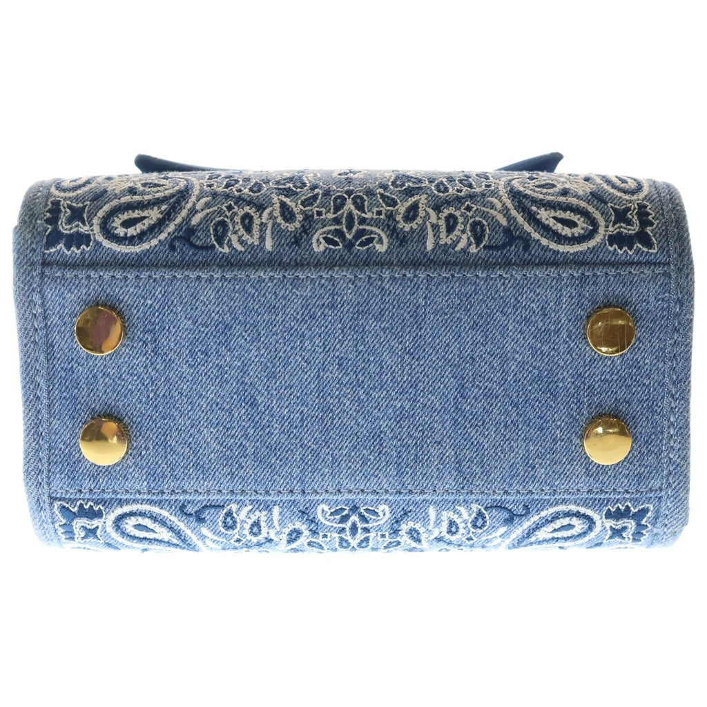 AMIRI(アミリ) BANDANA MICRO TRANGEL BAG バンダナ柄 マイクロ トランジェル ハンドバック ショルダーバッグ ブルー