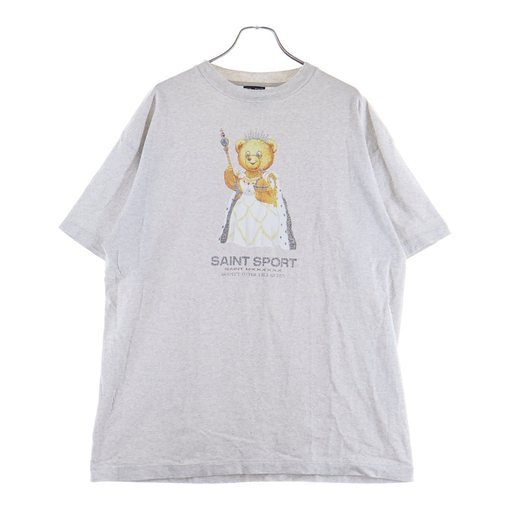 SAINT MICHAEL(セントマイケル) TRUE QUEEN SS TEE SM-YS8-0000-013 フロントプリント 半袖Tシャツ カットソー グレー