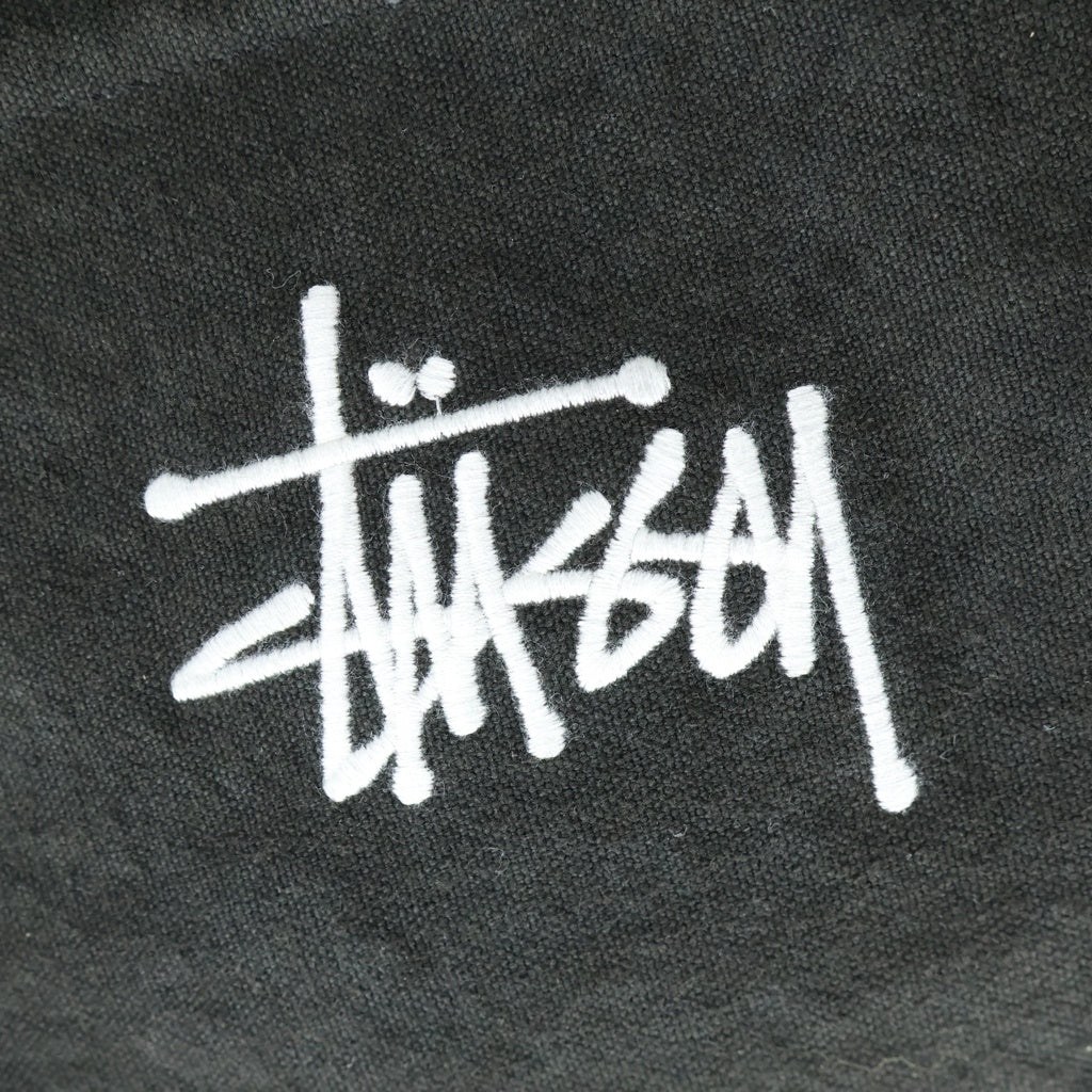 STUSSY(ステューシー) CANVAS CROSSBODY BAG ロゴ刺繍 キャンバス クロスボディバッグ ブラック レディース