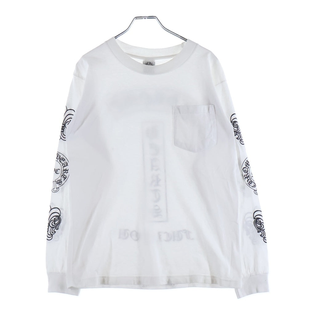 CHROME HEARTS(クロムハーツ) OLD FUCK YOU L/S TEE アームロゴ 長袖Tシャツ ロンT カットソー ホワイト