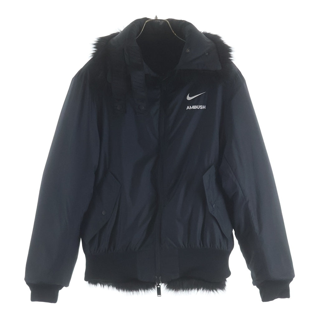 NIKE(ナイキ) ×AMBUSH Reversible Faux Fur Jacket アンブッシュ リバーシブルファージャケット ブラック -