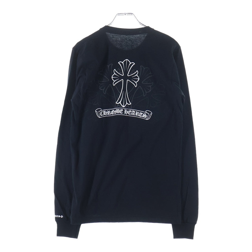 CHROME HEARTS(クロムハーツ) CH T-SHRT バックロゴデザイン クルーネック カットソー 長袖Tシャツ ブラック