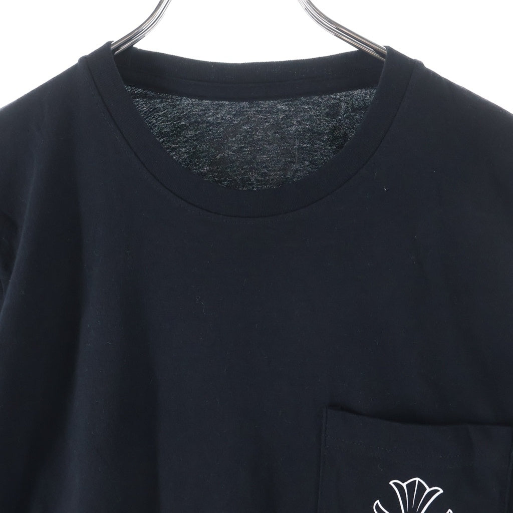 CHROME HEARTS(クロムハーツ) CH T-SHRT バックロゴデザイン クルーネック カットソー 長袖Tシャツ ブラック