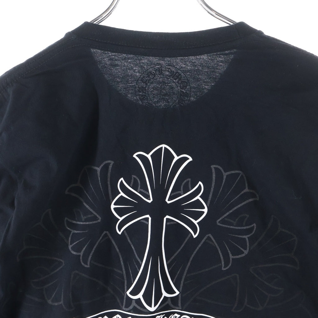 CHROME HEARTS(クロムハーツ) CH T-SHRT バックロゴデザイン クルーネック カットソー 長袖Tシャツ ブラック