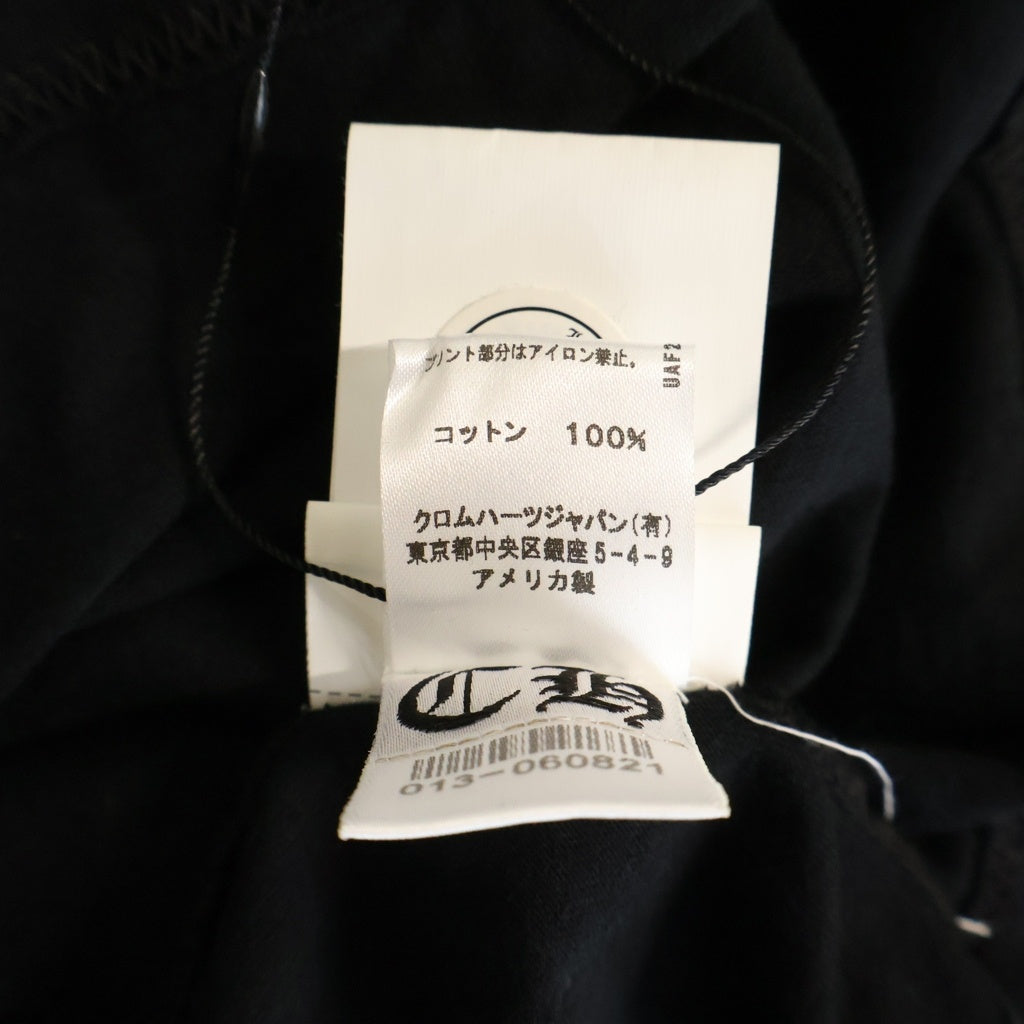 CHROME HEARTS(クロムハーツ) CH T-SHRT バックロゴデザイン クルーネック カットソー 長袖Tシャツ ブラック