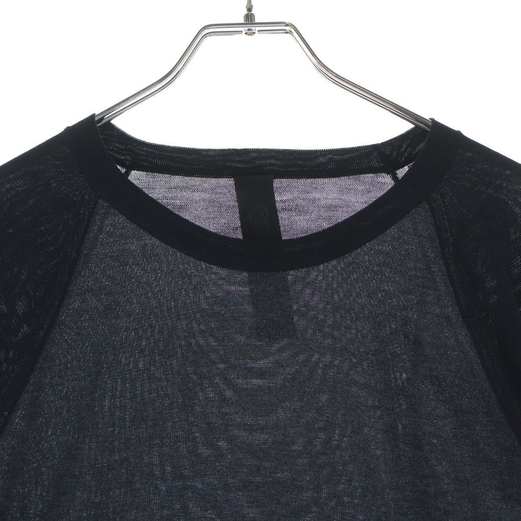 CHROME HEARTS(クロムハーツ) Y NOT CRS PATCH トリプルクロスパッチ付き ラグラン長袖Tシャツ カットソー ブラック/グレー