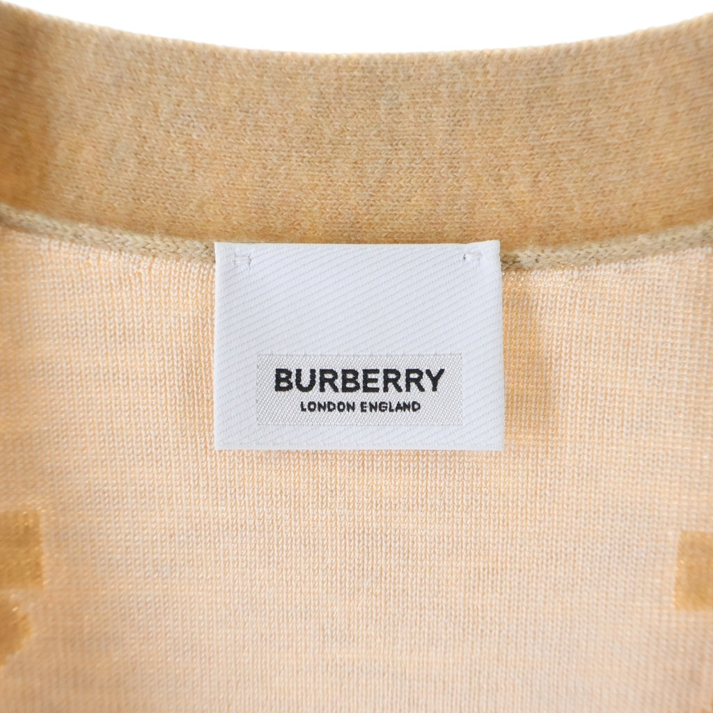 BURBERRY(バーバリー) TBモノグラム 総柄 ニット カーディガン ベージュ レディース 8052407