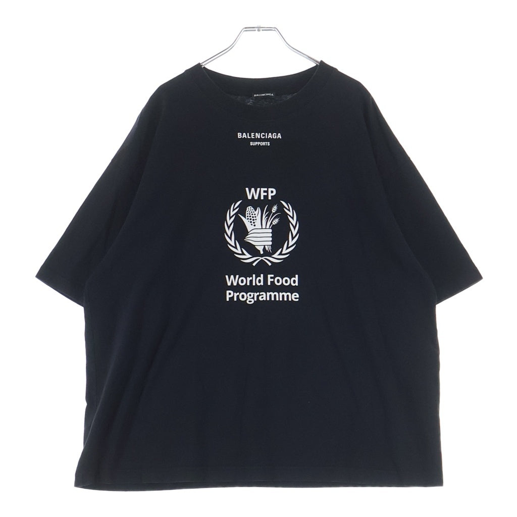 BALENCIAGA(バレンシアガ) WFP ロゴプリント オーバサイズ半袖Tシャツ カットソー ブラック 541874 TCV36