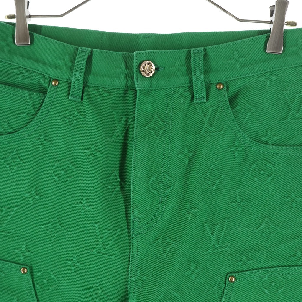 LOUIS VUITTON(ルイヴィトン) 21AW モノグラム ワークウェア ダブルニーパッチ デニムパンツ グリーン RM212 G98 HLD60W