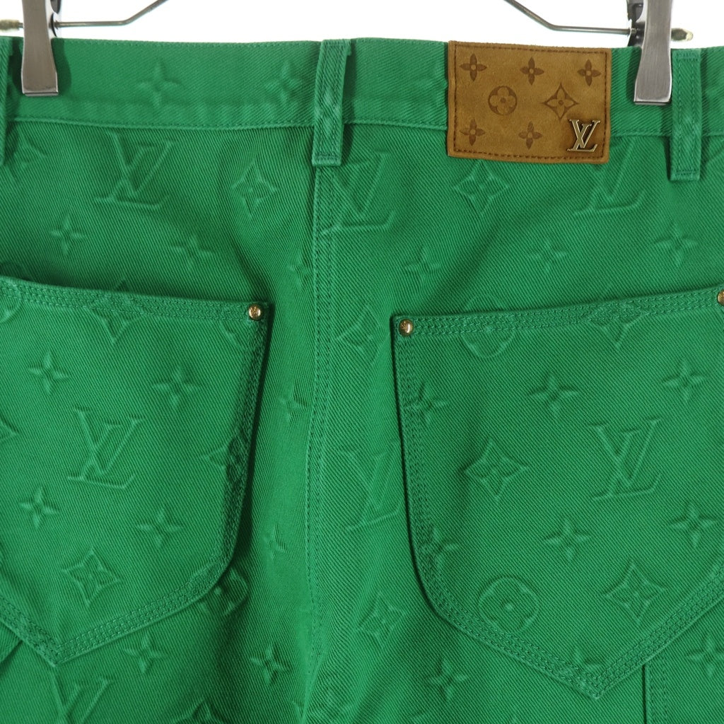 LOUIS VUITTON(ルイヴィトン) 21AW モノグラム ワークウェア ダブルニーパッチ デニムパンツ グリーン RM212 G98 HLD60W