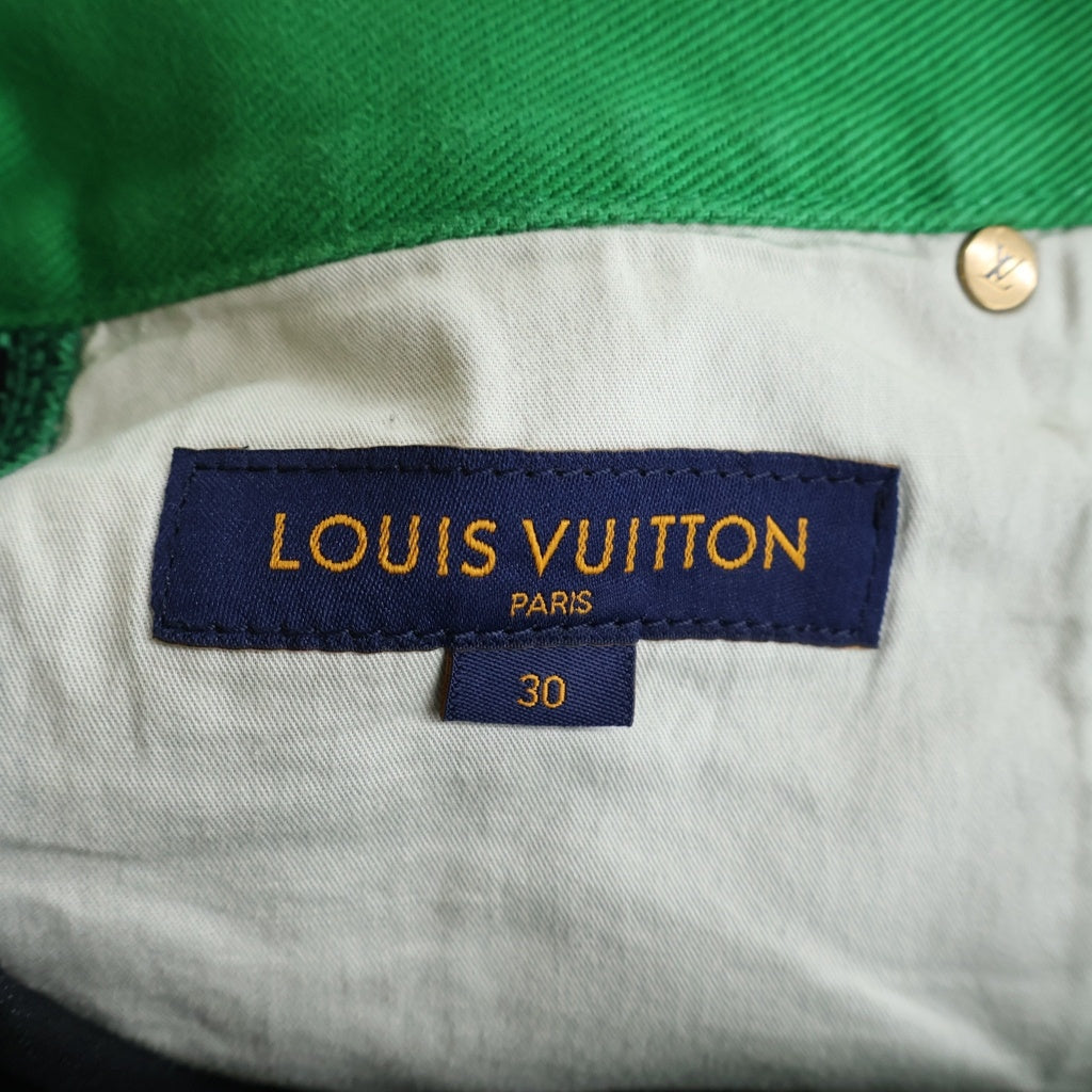 LOUIS VUITTON(ルイヴィトン) 21AW モノグラム ワークウェア ダブルニーパッチ デニムパンツ グリーン RM212 G98 HLD60W