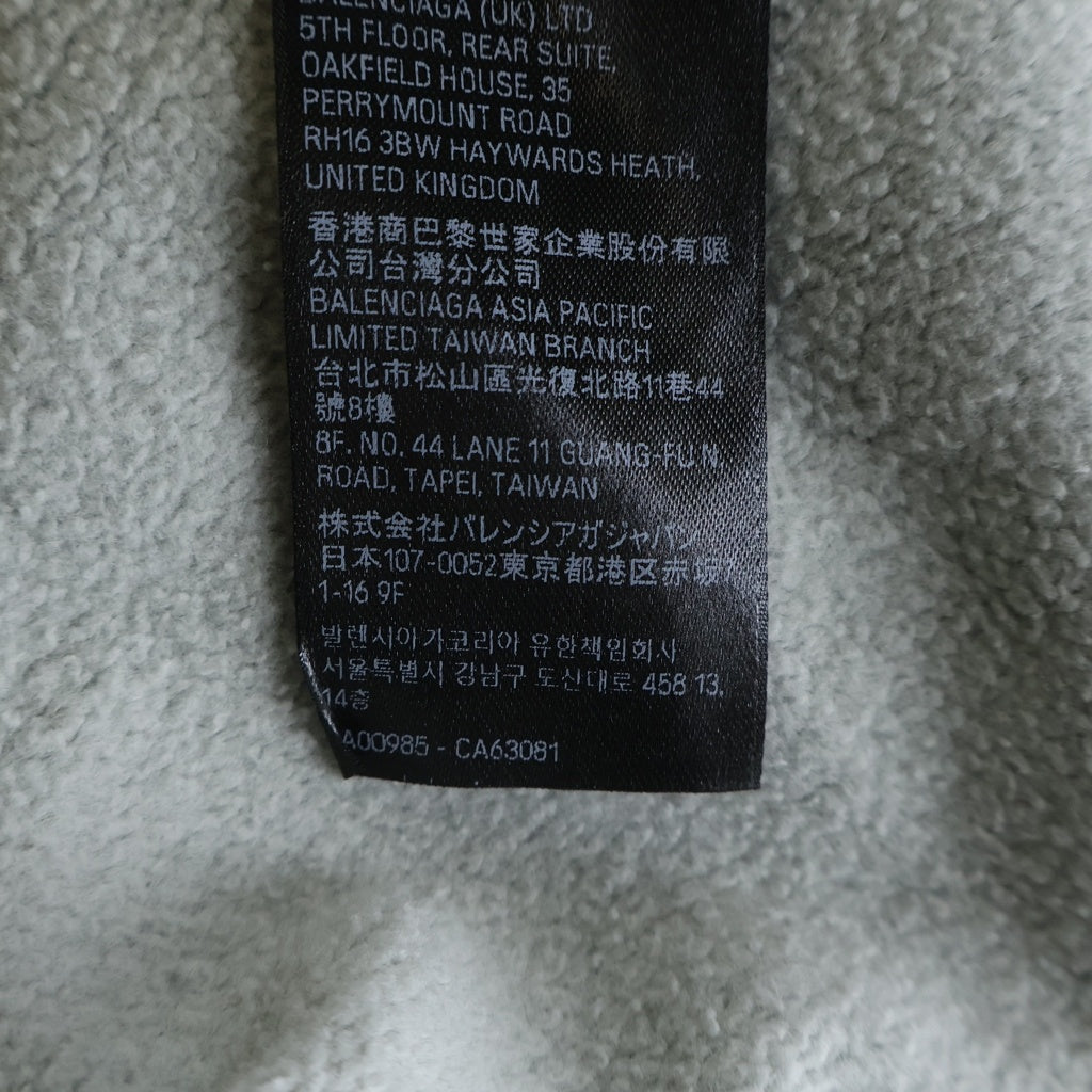 BALENCIAGA(バレンシアガ) 25AW 3b Football Polo Hoodie 827939 TTVQ8 フットボール ポロ プルオーバーパーカー グレー