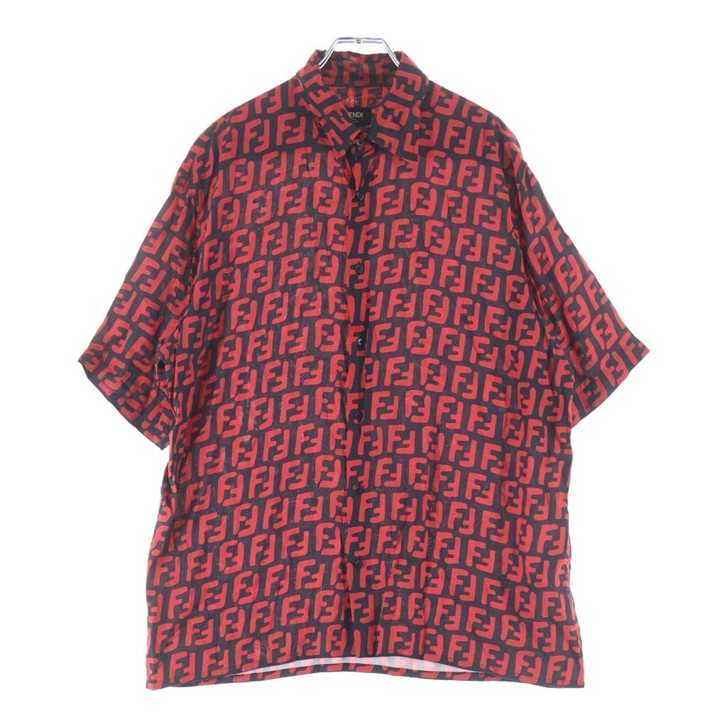 FENDI(フェンディ) ズッカ柄総柄 半袖シャツ レッド FS0770 A75G