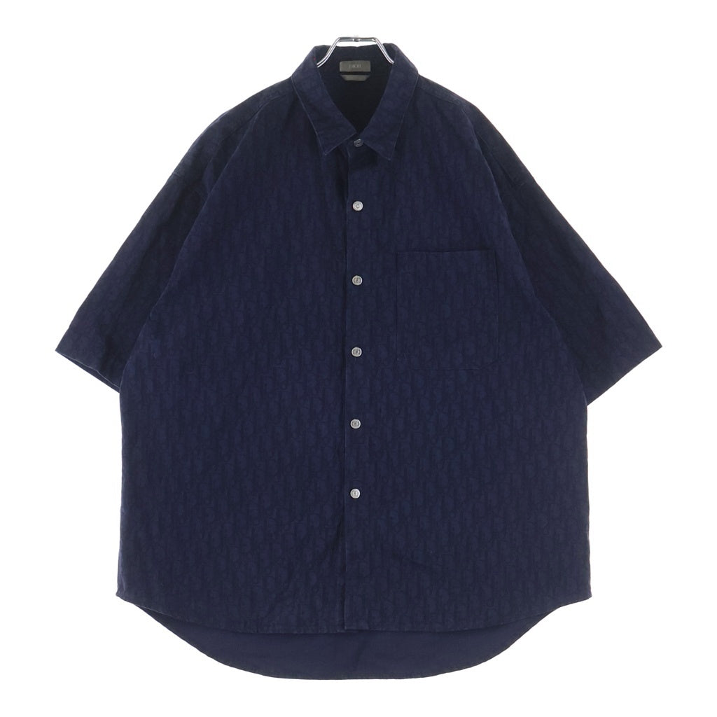 DIOR(ディオール) オブリーク コットン 半袖シャツ ネイビー243D589AY517