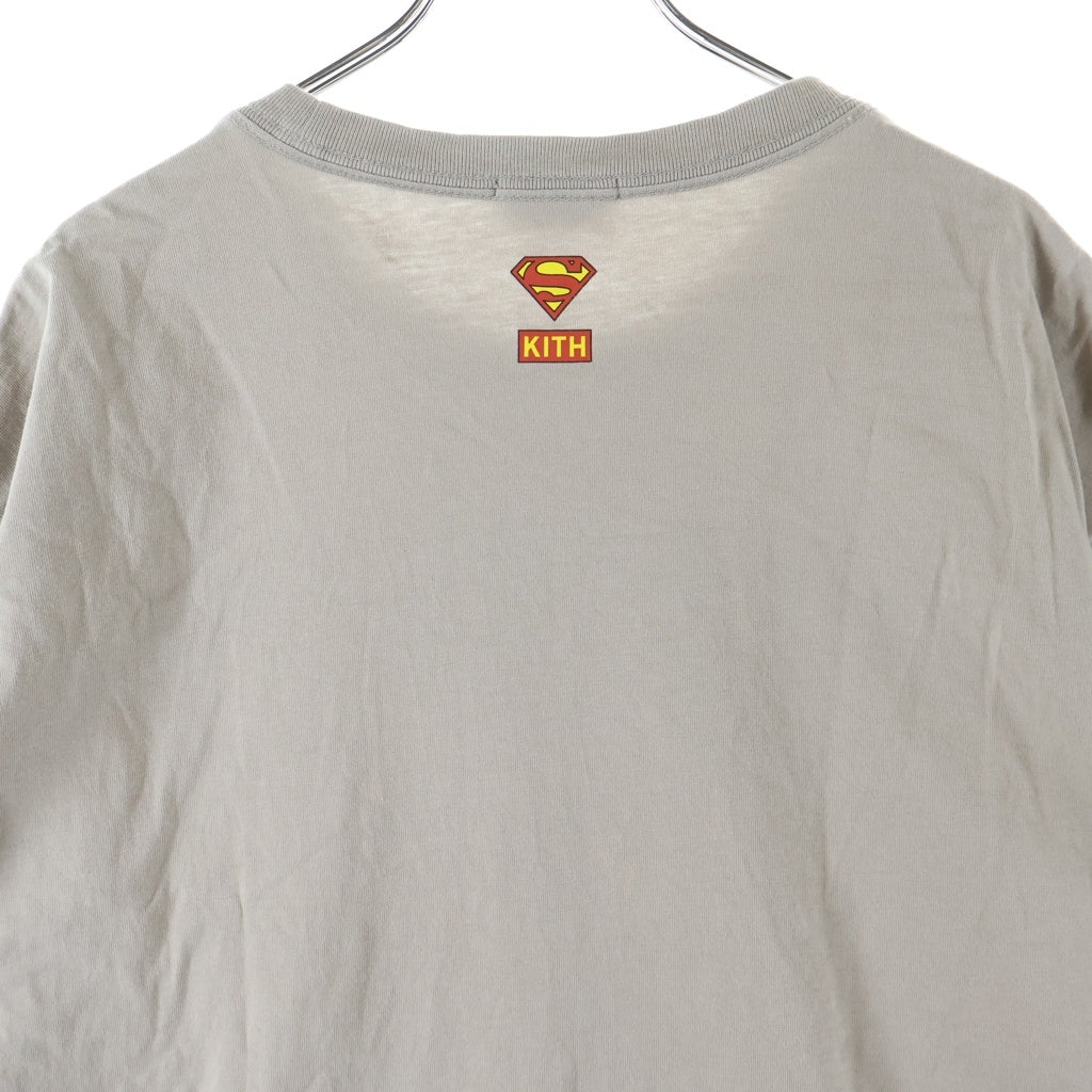 KITH(キス) ×SUPERMAN DOOMSDAY スーパーマン ドゥームズデイ ロゴデザイン クルーネック カットソー 半袖Tシャツ ブラウン