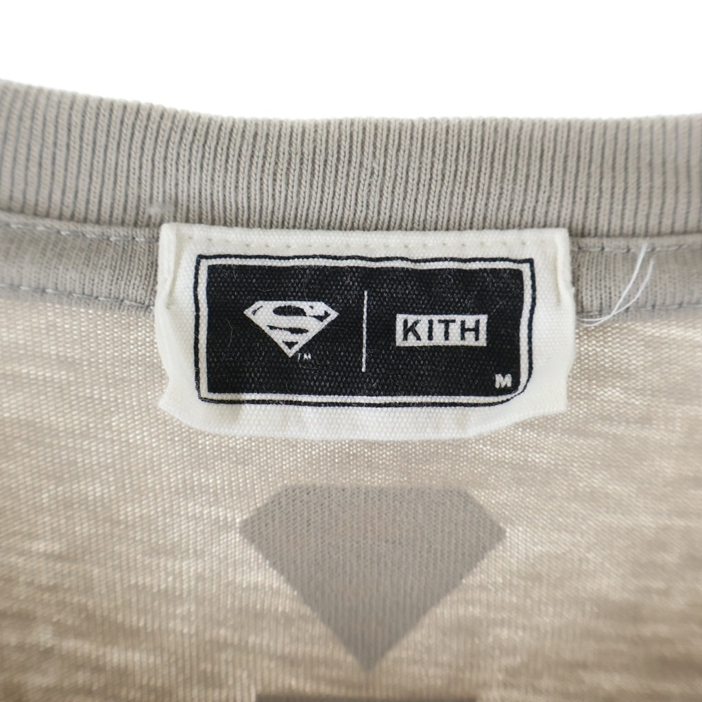 KITH(キス) ×SUPERMAN DOOMSDAY スーパーマン ドゥームズデイ ロゴデザイン クルーネック カットソー 半袖Tシャツ ブラウン