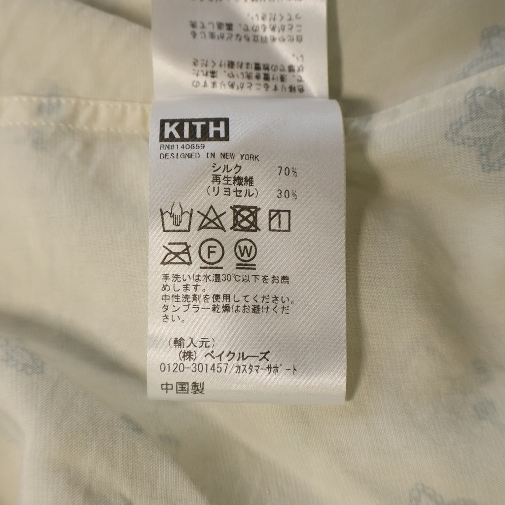 KITH(キス) ペイズリー柄 オープンカラー 長袖シャツ グリーン