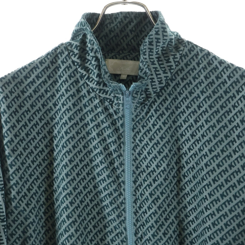KITH(キス) Flocked Italic Monogram Davon Jacket フロックド イタリック モノグラム ジャケット グリーン 24-011-060-0014-1-0