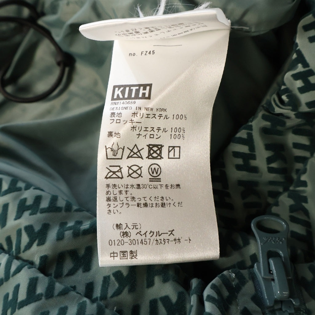 KITH(キス) Flocked Italic Monogram Davon Jacket フロックド イタリック モノグラム ジャケット グリーン 24-011-060-0014-1-0
