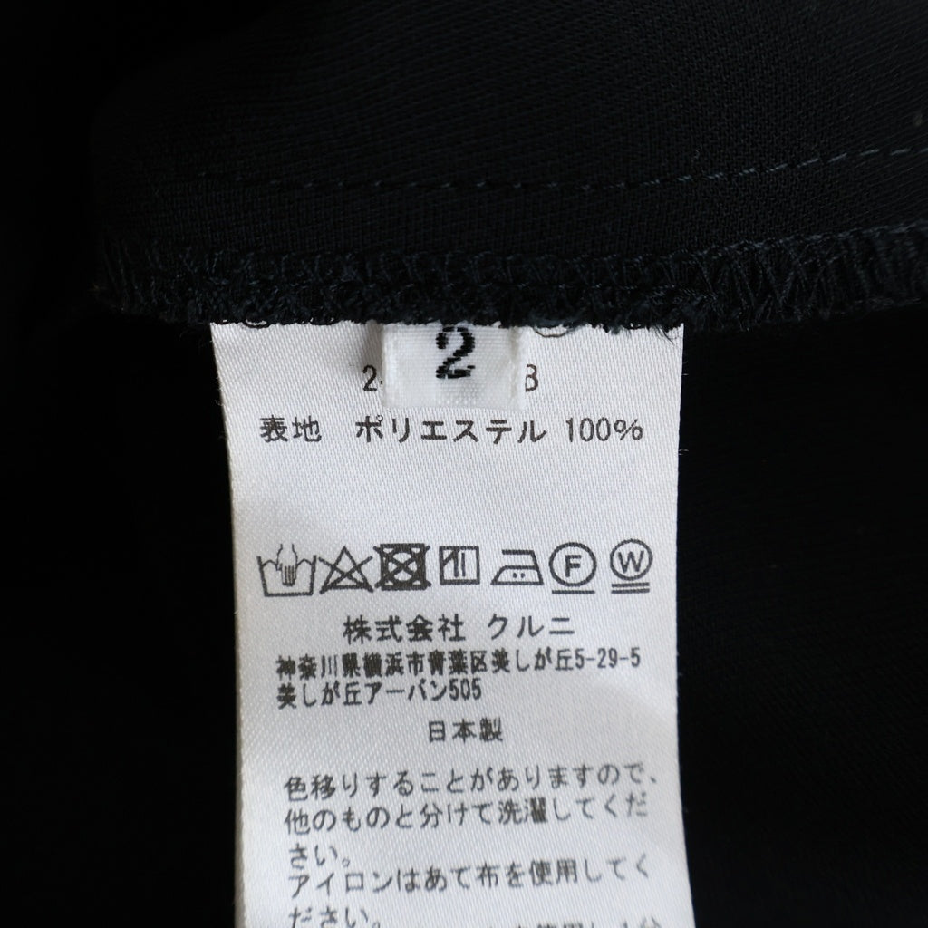 CULLNI(クルニ) 24AW Double Satin Bowtie Shirt ダブルサテンボウタイ長袖シャツ ブラック 24-AW-023B
