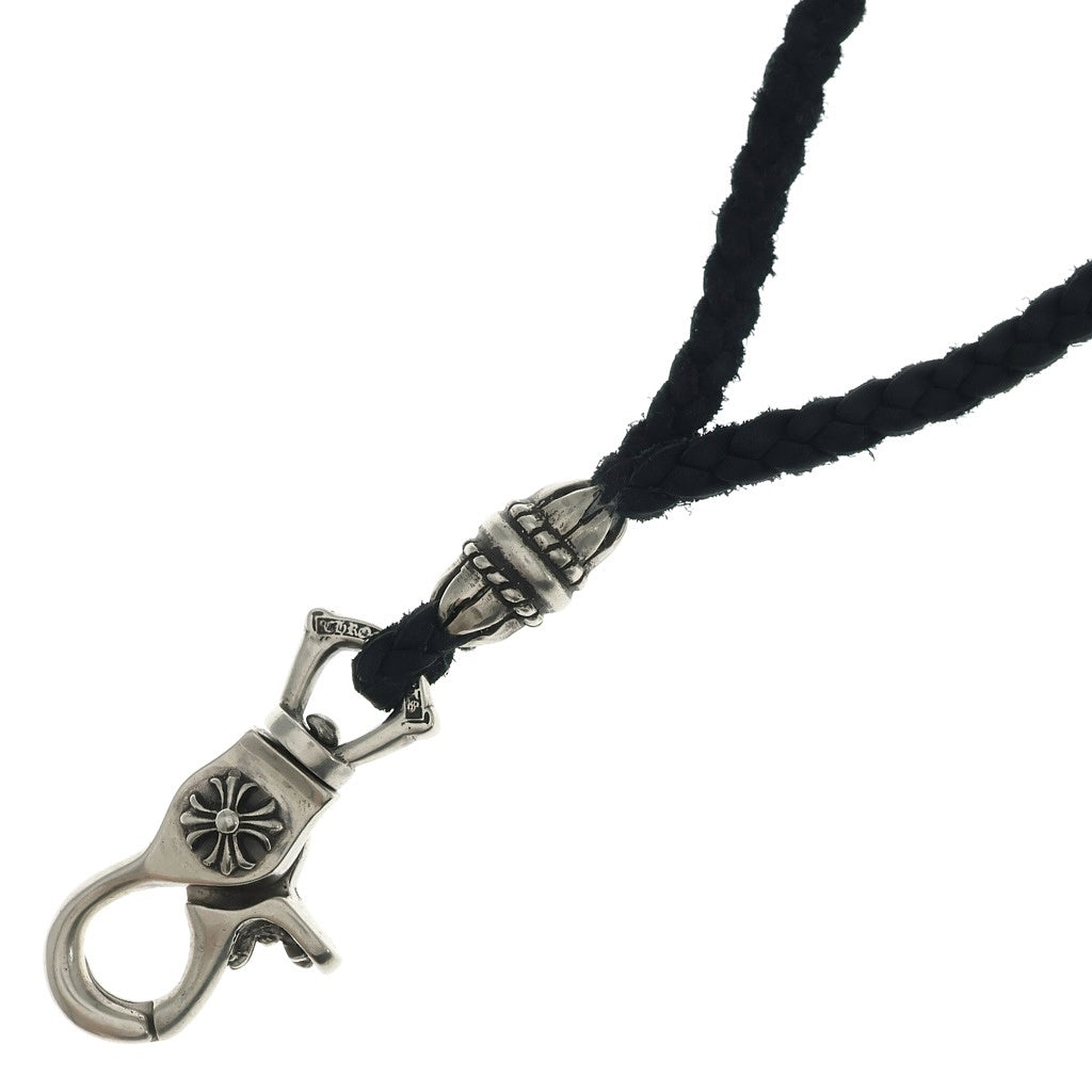 CHROME HEARTS(クロムハーツ) CH LANYARS ランヤード クロスクリップホルダーネックレス シルバー/ブラック