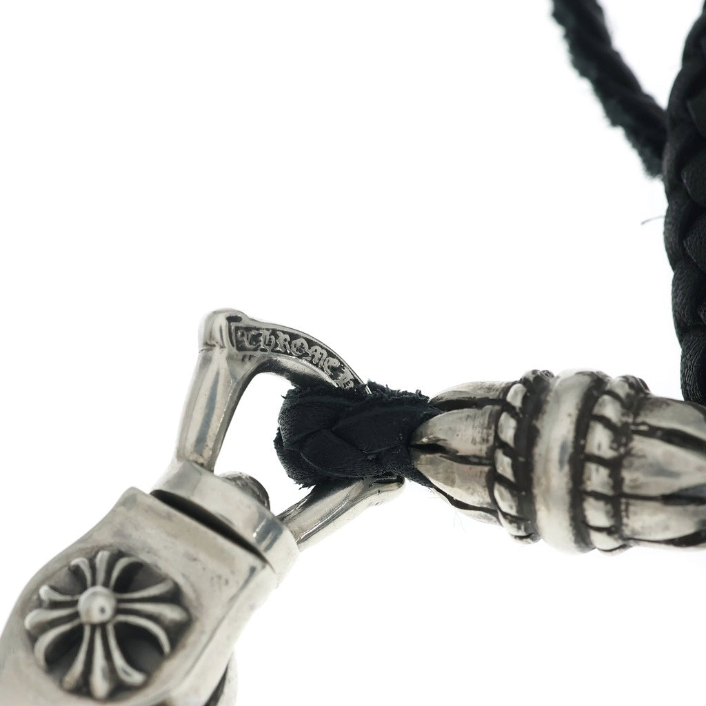 CHROME HEARTS(クロムハーツ) CH LANYARS ランヤード クロスクリップホルダーネックレス シルバー/ブラック