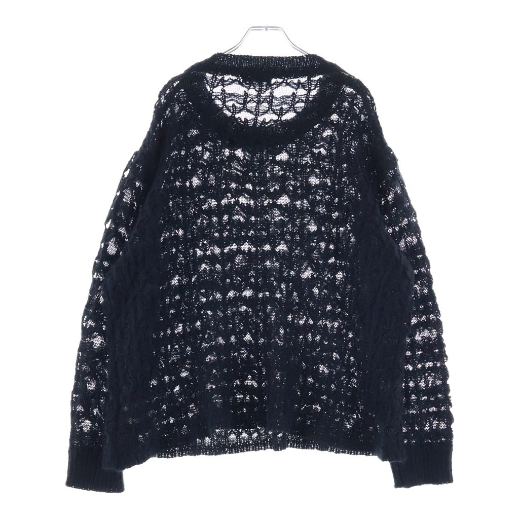 TAAKK(ターク) LAME MOHAIR KNIT モヘア ローゲージ ニット セーター ブラック TA24AW-KN059