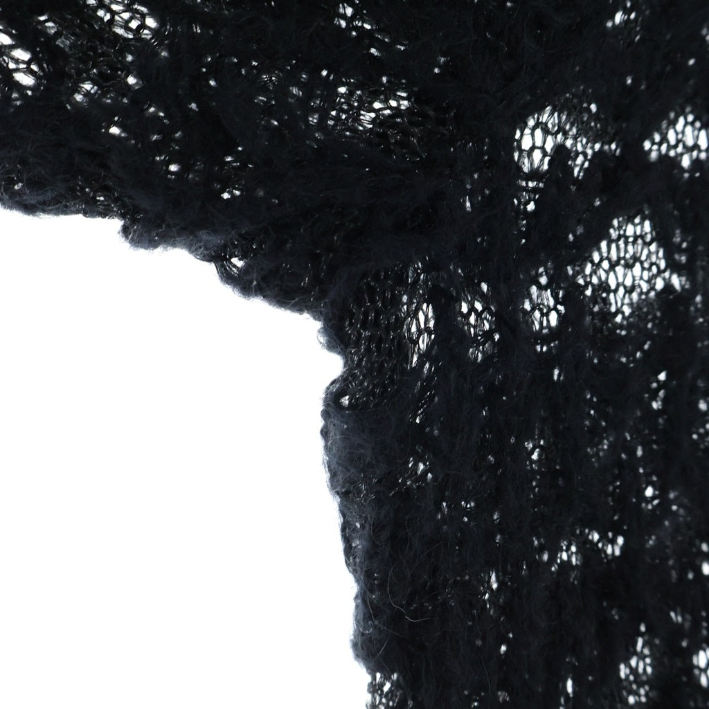 TAAKK(ターク) LAME MOHAIR KNIT モヘア ローゲージ ニット セーター ブラック TA24AW-KN059