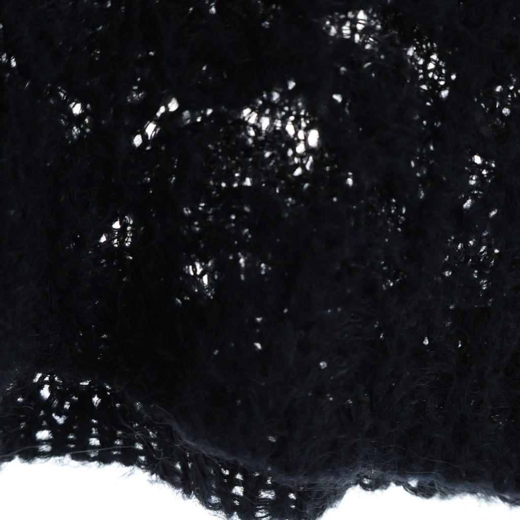 TAAKK(ターク) LAME MOHAIR KNIT モヘア ローゲージ ニット セーター ブラック TA24AW-KN059