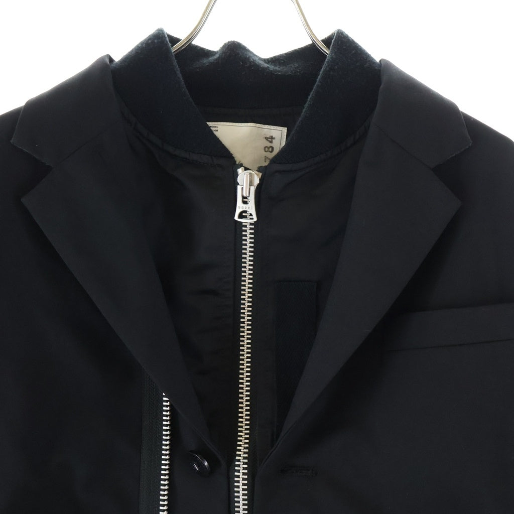 Sacai(サカイ) Suit Jacket スーチングジャケット ブラック