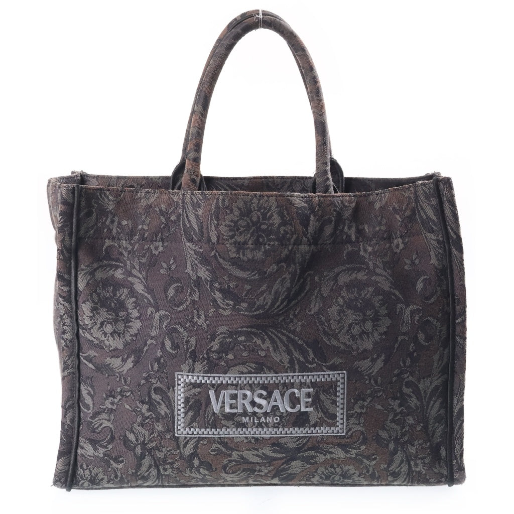 VERSACE(ヴェルサーチ) バロッコアテナ ハンドバッグ ショルダーバッグ ミディアム グレー 1011562 1A09741 レディース
