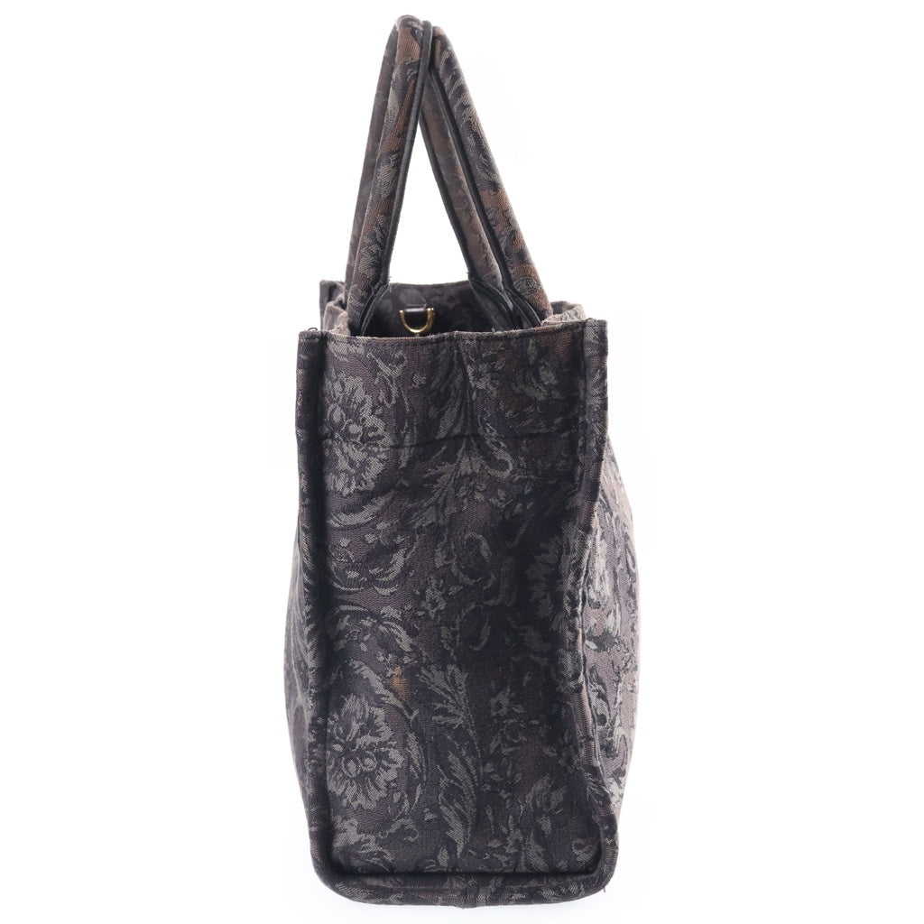 VERSACE(ヴェルサーチ) バロッコアテナ ハンドバッグ ショルダーバッグ ミディアム グレー 1011562 1A09741 レディース
