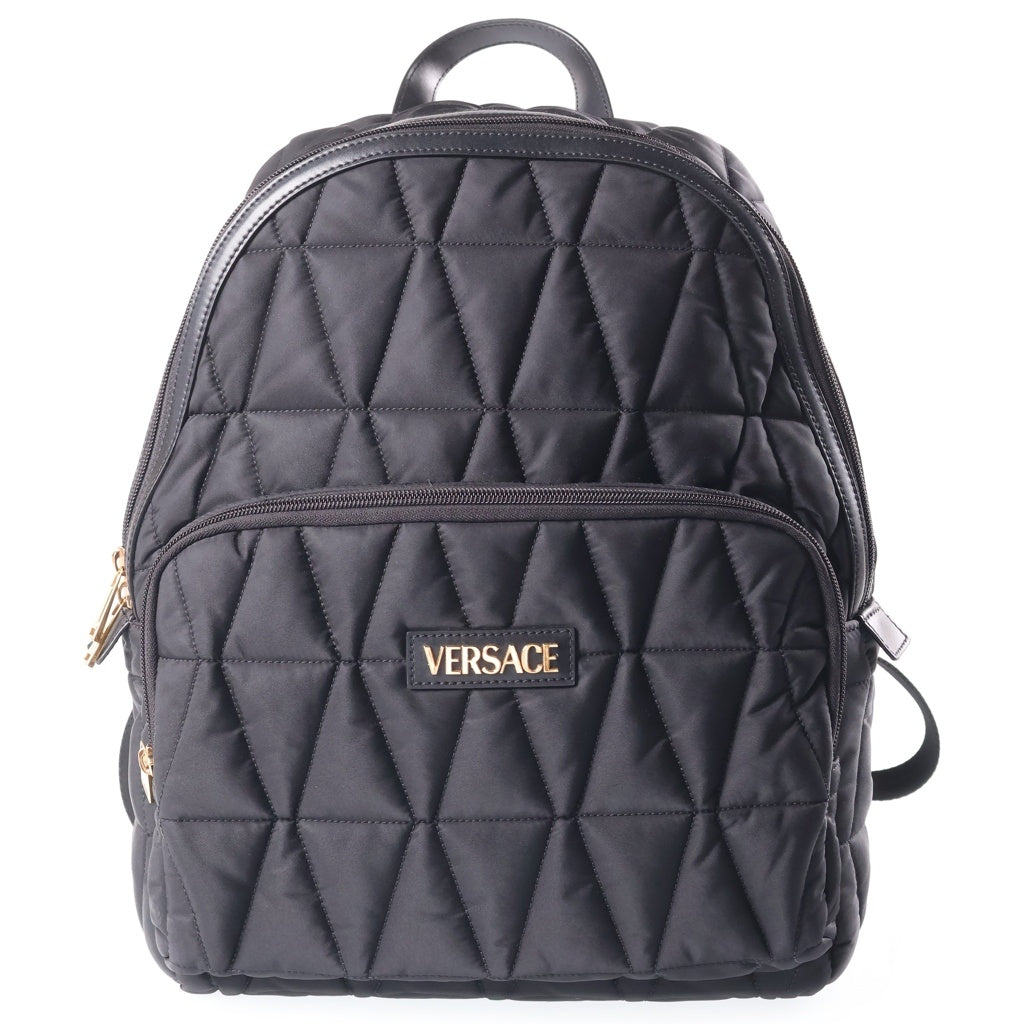 VERSACE(ヴェルサーチ) キルティングバックバッグ リュックサック ブラック/ゴールド 1018355 1A13686 1B00V 1011562 1A09741 レディース