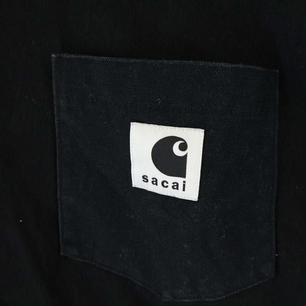 Sacai(サカイ) 23AW ×CARHARTT WIP CARHARTT カーハートダブリューアイピー 半袖ポケットTシャツ カットソー ブラック 23-0557S