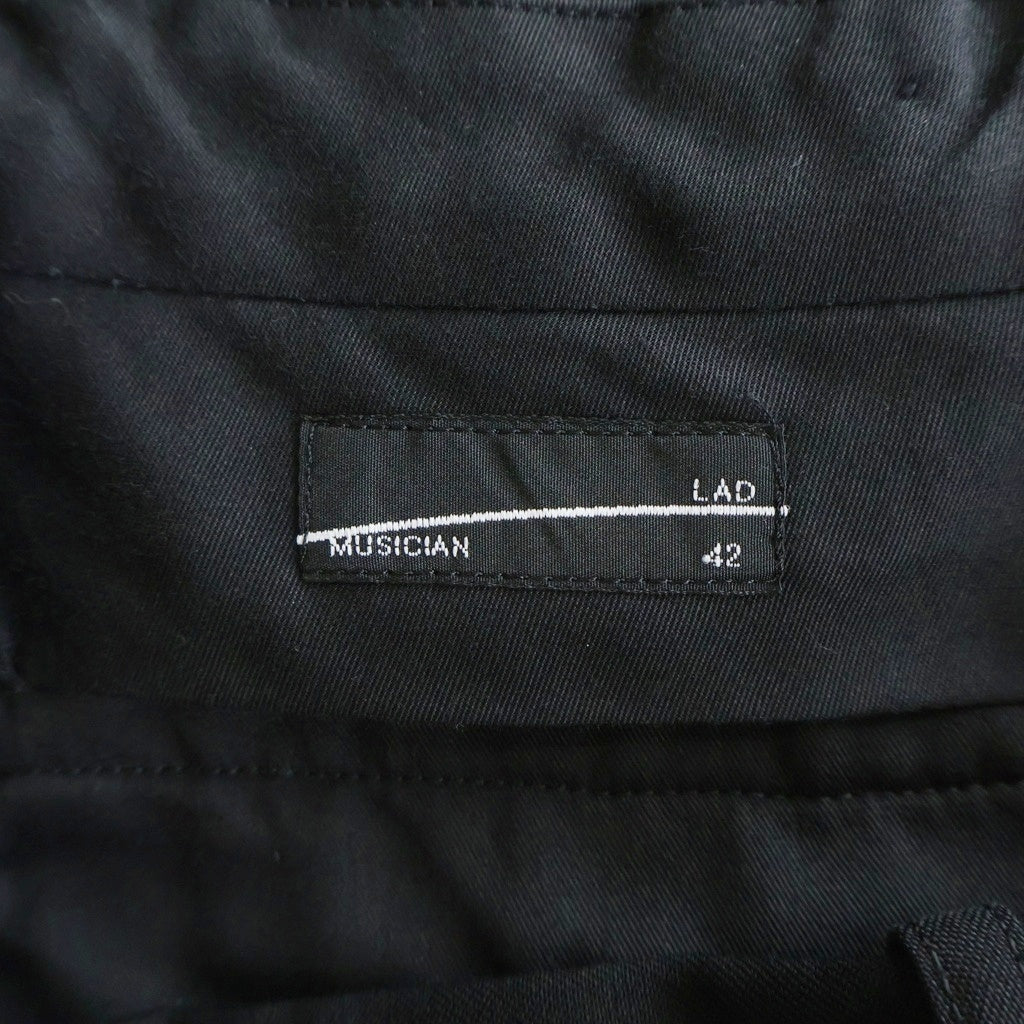 LAD MUSICIAN(ラッドミュージシャン) 24SS OVER WIDE PANTS オーバーワイドパンツ ブラック