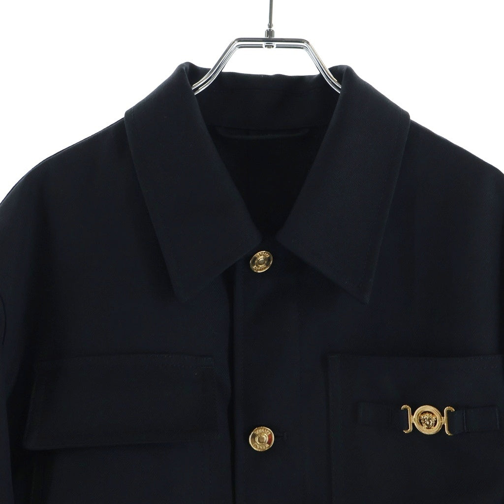 VERSACE(ヴェルサーチ) バロッコジャカード ペンター ジャケット Barocco Jacquard Carpenter Jacket ブラック 1018852