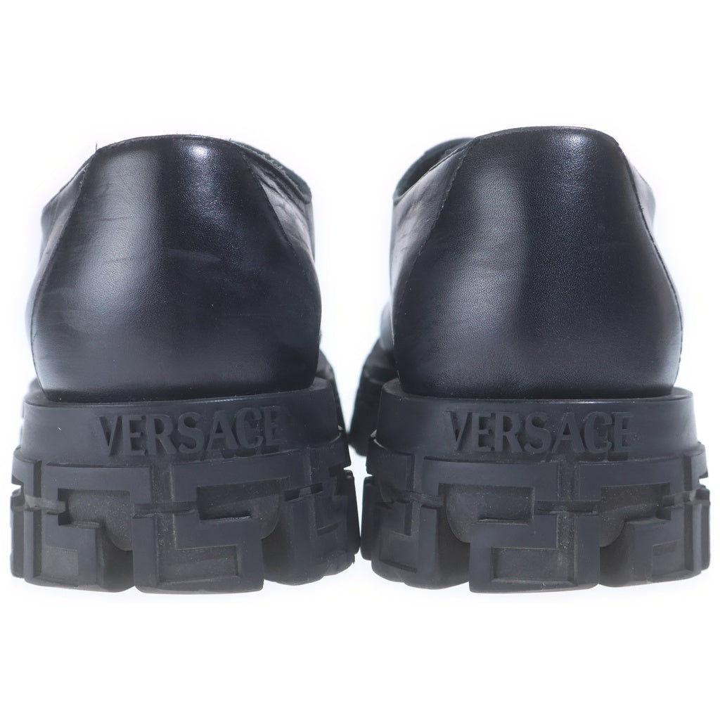VERSACE(ヴェルサーチ) グレカ ポルティコ ダービーシューズ ローカットスニーカー ブラック