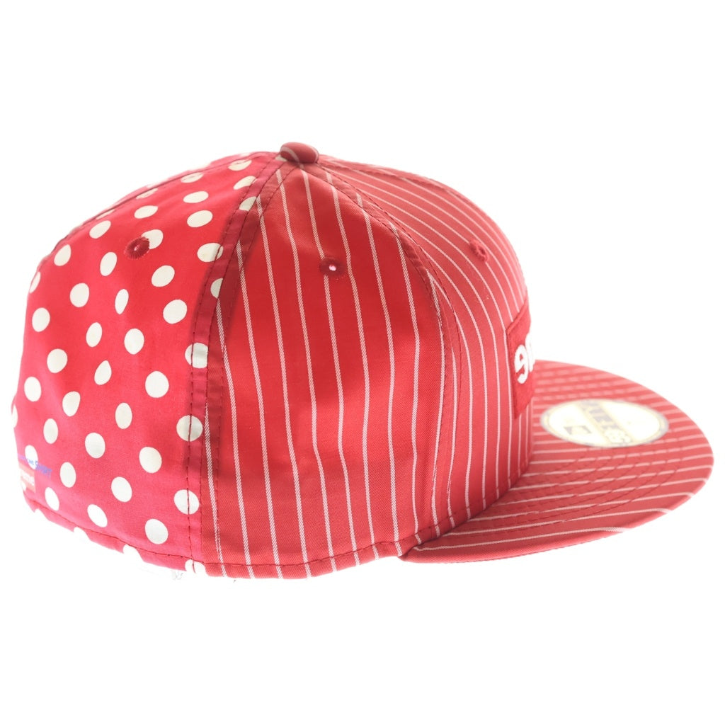 SUPREME(シュプリーム) 14SS ×COMME des GARCONS SHIRT ×New Era Box Logo Cap ×コムデギャルソンシャツ ×ニューエラ ボックスロゴキャップ ロゴ刺繍6パネルベースボールキャップ 帽子